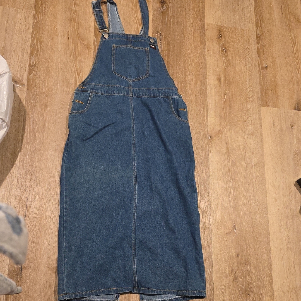 Denim Cotton Overall Dress